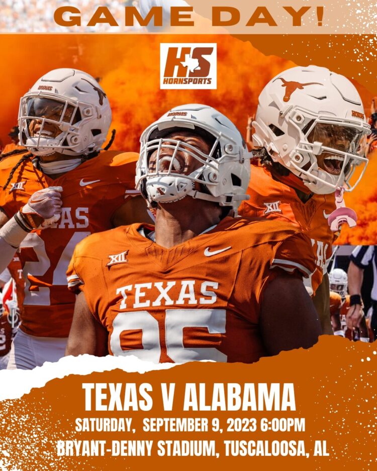 Game Day in Tuscaloosa: #11 Texas Longhorns vs. #3 Alabama Crimson Tide