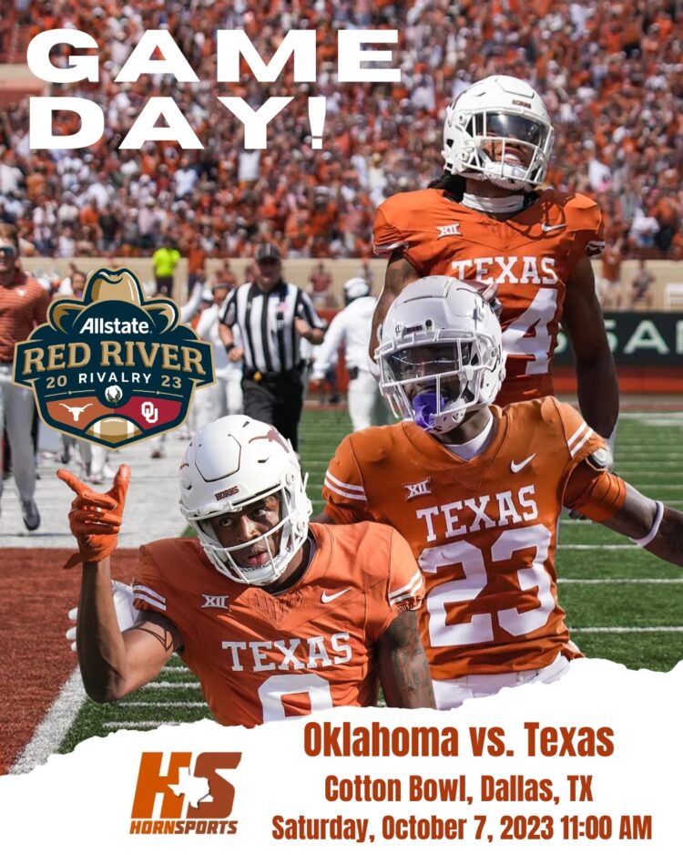 GAME DAY: No. 3 Texas Longhorns vs. No. 12 Oklahoma Sooners