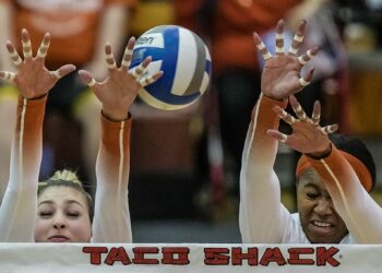 Texas Volleyball, now No. 4 in the AVCA Poll, will face the West Virginia Mountaineers Tonight and Tomorrow  