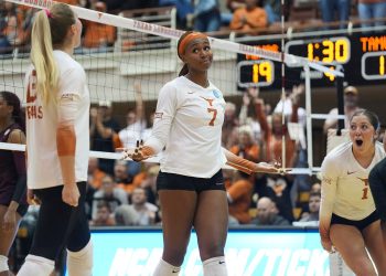 Defending national champion Texas Volleyball to the Final Four after an upset over #2 Stanford 