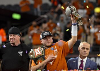 No. 7 Texas leaves Big 12 Conference as champions after 49-21 win over No. 18 Oklahoma State
