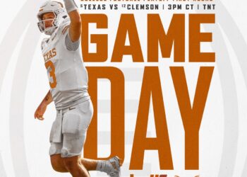 CFP GAME DAY:  No. 5 Texas Longhorns versus No. 12 Clemson Tigers