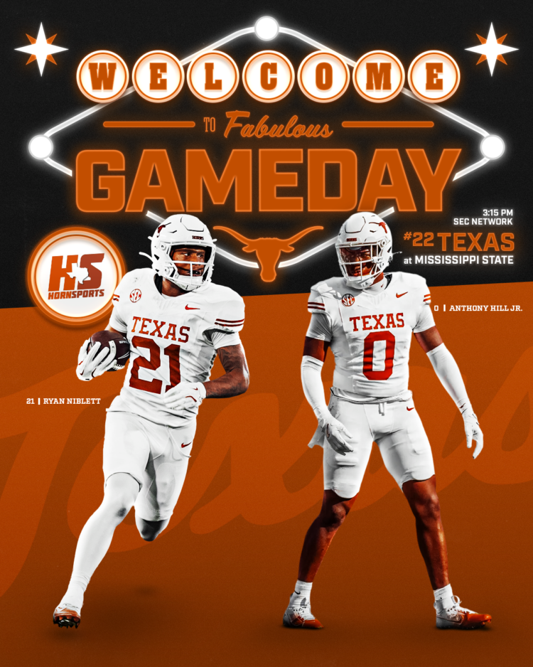 GAME DAY: No. 22 Texas Longhorns @ Mississippi State Bulldogs
