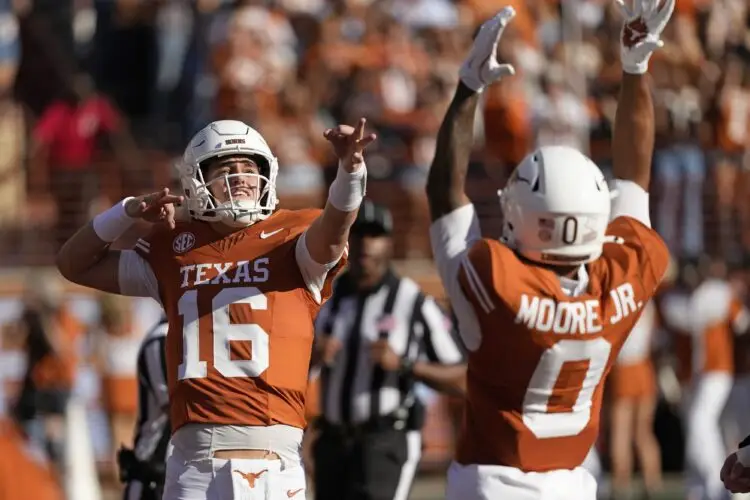 No. 17 Texas rides Razorbacks to massive 52-37 win