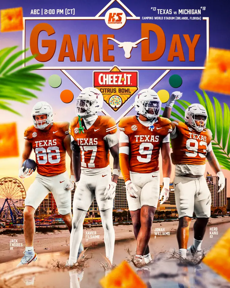 GAME DAY: No. 13 Texas Longhorns versus No. 18 Michigan