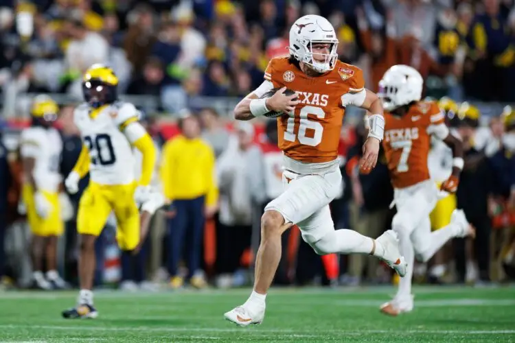 Arch Manning Runs & Guns No. 13 Texas to 41-27 Victory Over No. 18 Michigan