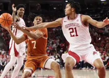 Razorbacks’ Hot Shooting Sinks Longhorns, 105–85, in Fayetteville