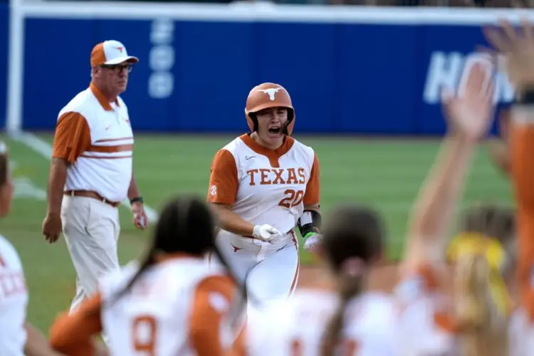 Texas Routs Texas Tech 7-3 in WCWS Finals Opener