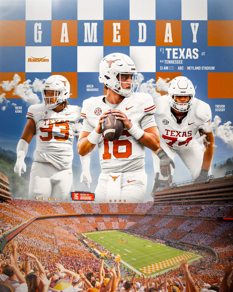 GAME DAY: No. 1 Texas Longhorns @ No. 14 Tennessee Volunteers