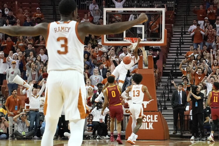 Texas evens conference record at 4-4 with 72-68 win against Iowa State