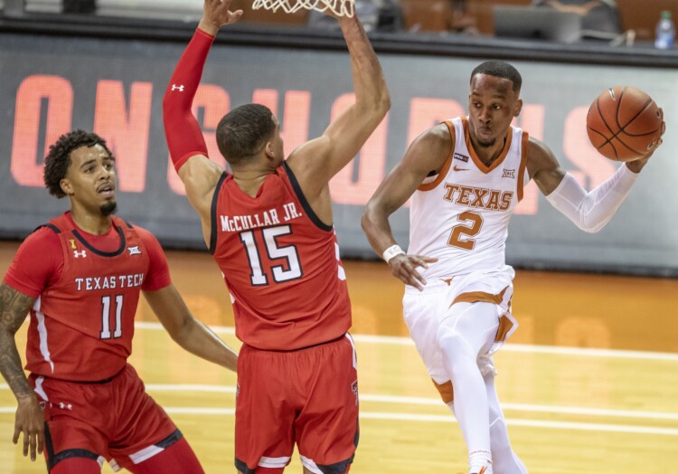 Texas suffers first Big 12 loss of the season, falling to Texas Tech, 79-77