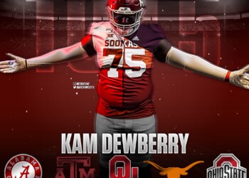2022 Four-star OT Kam Dewberry names Longhorns as a finalist